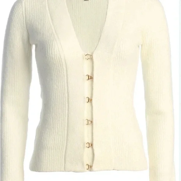 Elegant JLUXLABEL Cream Women's Sweater/cardigan size L - Picture 1 of 11